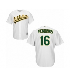 Men's Oakland Athletics #16 Liam Hendriks Replica White Home Cool Base Baseball Jersey
