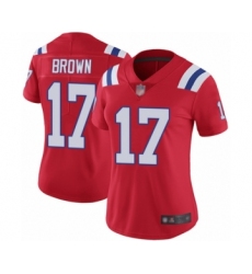 Women's New England Patriots #17 Antonio Brown Red Alternate Vapor Untouchable Limited Player Football Jersey