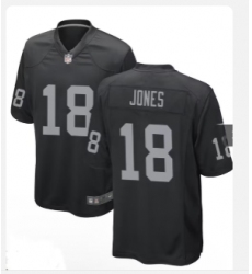Men's Las Vegas Raiders #18 Jones Black 2024 Draft F.U.S.E. Vapor Football Stitched Jersey