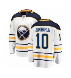 Men's Buffalo Sabres #10 Henri Jokiharju Fanatics Branded White Away Breakaway Hockey Jersey