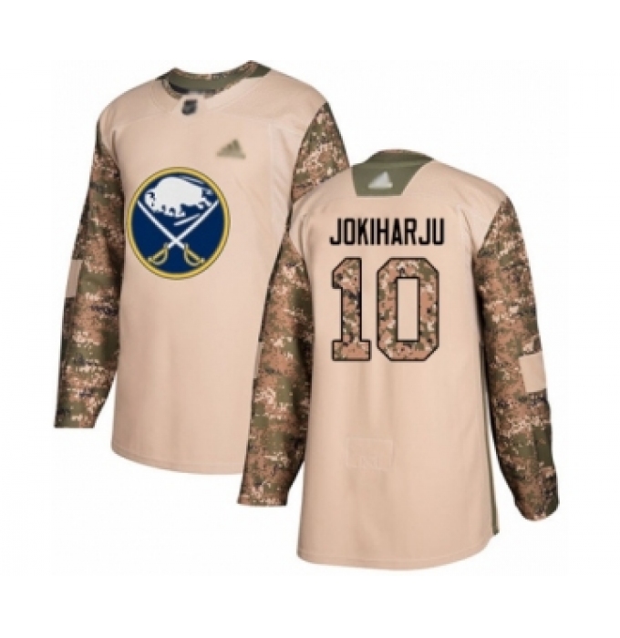 Youth Buffalo Sabres #10 Henri Jokiharju Authentic Camo Veterans Day Practice Hockey Jersey