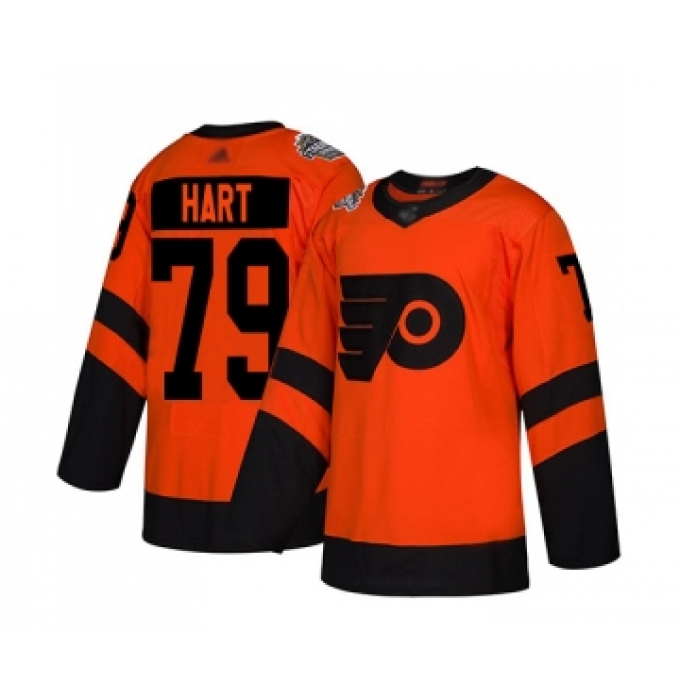 Youth Philadelphia Flyers #79 Carter Hart Authentic Orange 2019 Stadium Series Hockey Jersey