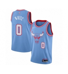 Women's Chicago Bulls #0 Coby White Swingman Blue Basketball Jersey - 2019 20 City Edition