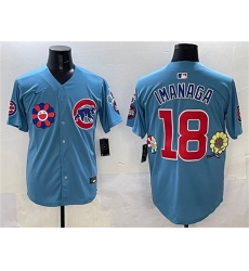 Men's Chicago Cubs #18 Shōta Imanaga Blue 2025 Tokyo Series 2nd Alternate Limited Stitched Baseball Jersey