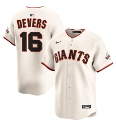 Men's San Francisco Giants #16 Rafael Devers Cream 2024 Home Limited Stitched Baseball Jersey
