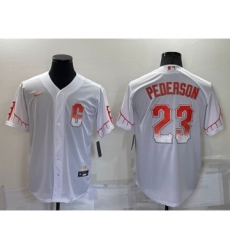 Men's San Francisco Giants #23 Joc Pederson White 2021 City Connect Stitched Cool Base Nike Jersey