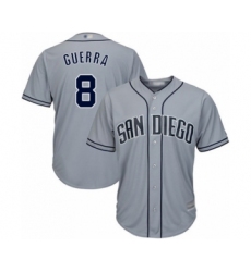 Women's San Diego Padres #8 Javy Guerra Authentic Grey Road Cool Base Baseball Player Jersey