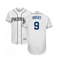 Men's San Diego Padres #9 Luis Urias White Home Flex Base Authentic Collection Baseball Player Jersey
