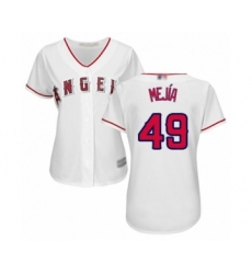 Women's Los Angeles Angels of Anaheim #49 Adalberto Mejia Authentic White Home Cool Base Baseball Player Jersey