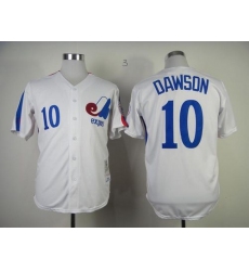 Mitchell And Ness 1982 Expos #10 Andre Dawson White Throwback Stitched Baseball Jersey