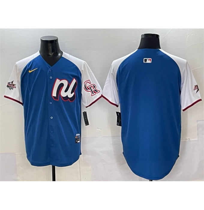 Men's National League Colorado Rockies Blank Blue 2025 All-Star Edition Limited Stitched Baseball
