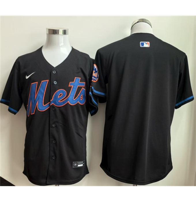 Men's New York Mets Blank Black 2025 Limited Stitched Baseball Jersey