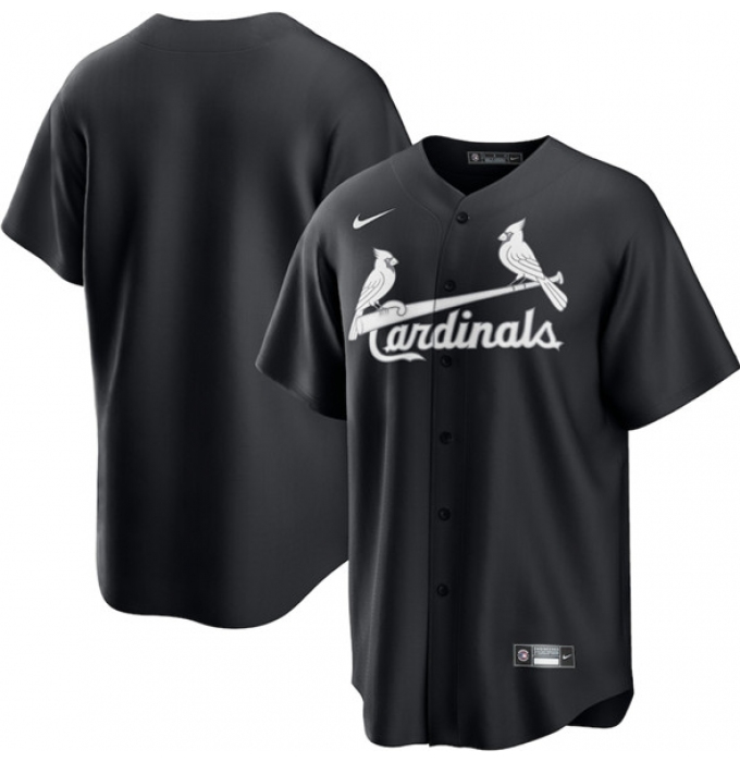 Men's St. Louis Cardinals Blank Black Lights Out Limited Stitched Baseball Jersey