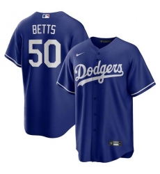 Men's Los Angeles Dodgers #50 Mookie Betts Royal Limited Stitched Baseball Jersey