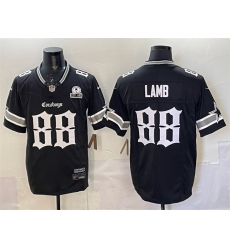 Men's Dallas Cowboys #88 CeeDee Lamb Black 2025 F.U.S.E. 'Gothic Lone Star Edition' With Established In 1960 Vapor Limited Stitched Football Jersey