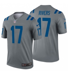 Men's Nike Indianapolis Colts #17 Philip Rivers Stitched Gray Inverted Legend Jersey