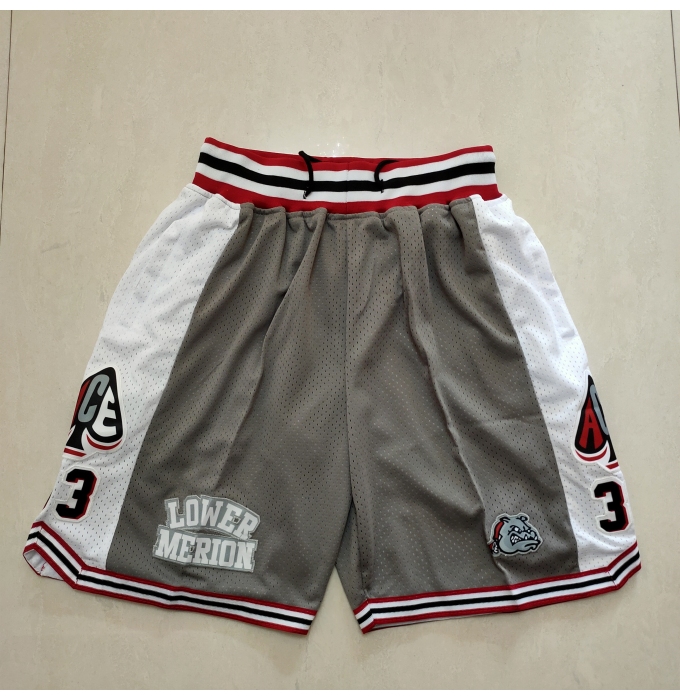 Men's Los Angeles Lakers Gray White Shorts-003