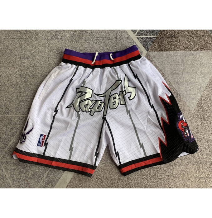 Men's Toronto Raptors White four pockets Shorts
