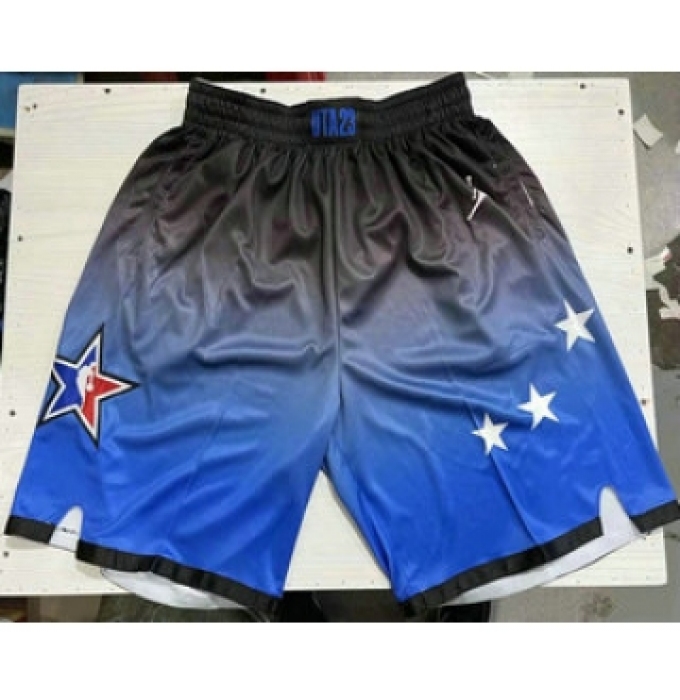 Men's 2023 All Star Blue With Game Swingman Hot Press Shorts