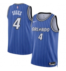 Men's Orlando Magic #4 Jalen Suggs Blue 2025 Icon Edition Stitched Basketball Jersey