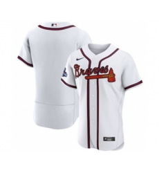 Men's Atlanta Braves Blank 2021 White World Series Champions Stitched Baseball Jerseyey