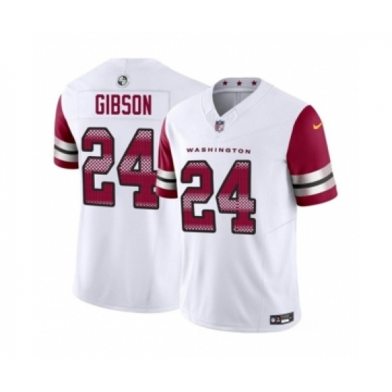 Men's Nike Washington Commanders #24 Antonio Gibson White 2023 F.U.S.E. Vapor Limited Football Stitched Jersey Men's Nike Washington Commanders #24 Antonio Gibson White 2023 F.U.S.E. Vapor Limited Football Stitched Jersey