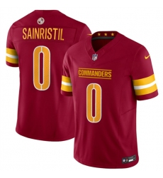 Men's Washington Commanders #0 Mike Sainristill Burgundy 2025 Draft F.U.S.E. Vapor Limited Football Stitched Jersey Men's Washington Commanders #0 Mike Sainristill Burgundy 2025 Draft F.U.S.E. Vapor Limited Football Stitched Jersey