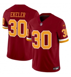 Men's Washington Commanders #30 Austin Ekeler Burgundy 2025 F.U.S.E. Throwback Limited Football Stitched Jersey