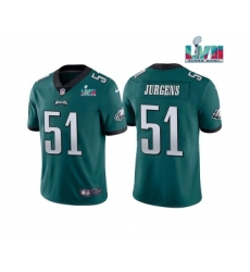 Men's Philadelphia Eagles #51 Cam Jurgens Green Super Bowl LVII Vapor Untouchable Limited Stitched Jersey