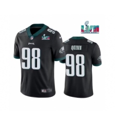 Men's Philadelphia Eagles #98 Robert Quinn Black Super Bowl LVII Vapor Untouchable Limited Stitched Jersey