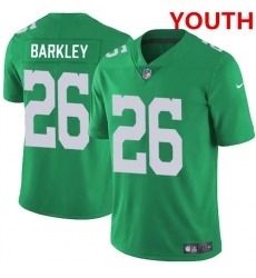 Youth Philadelphia Eagles #26 Saquon Barkley Kelly Green Vapor Untouchable Limited Football Stitched Jersey