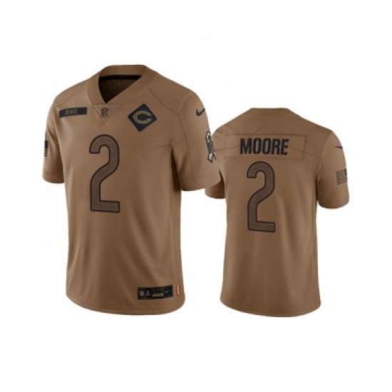 Men's Nike Chicago Bears #2 DJ Moore 2023 Brown Salute To Service Limited Football Stitched Jersey Men's Nike Chicago Bears #2 DJ Moore 2023 Brown Salute To Service Limited Football Stitched Jersey