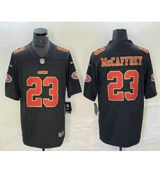 Men's San Francisco 49ers #23 Christian McCaffrey Black Red 2021 Vapor Untouchable Stitched Limited Jersey