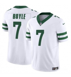 Men's New York Jets #7 Tim Boyle 2023 F.U.S.E. White Throwback Vapor Untouchable Limited Stitched Jersey
