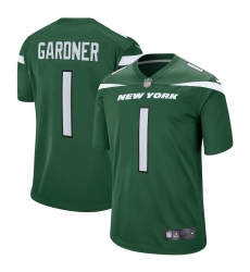 Men's New York Jets #1 Ahmad Sauce Gardner Nike Gotham Green 2022 NFL Draft First Round Pick Limited Jersey