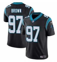 Men's Carolina Panthers #97 Bobby Brown Black 2025 Vapor Limited Football Stitched Jersey