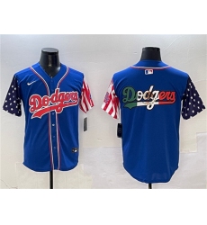 Men's Los Angeles Dodgers Team Big Logo Royal Limited Stitched Baseball Jersey