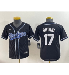 Youth Los Angeles Dodgers #17 Shohei Ohtani Black Stitched Baseball Jersey