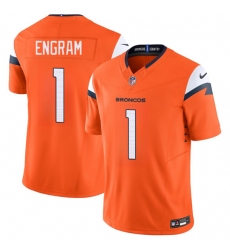 Men's Denver Broncos #1 Evan Engram Orange 2025 F.U.S.E. Vapor Limited Football Stitched Jersey