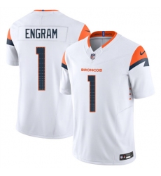 Men's Denver Broncos #1 Evan Engram White 2025 F.U.S.E. Vapor Limited Football Stitched Jersey
