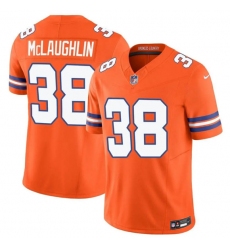 Men's Denver Broncos #38 Jaleel McLaughlin Orange F.U.S.E. Mile High Collection 1977 Throwback Vapor Limited Football Stitched Jersey