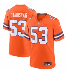 Men's Denver Broncos #53 Randy Gradishar Orange Mile High Collection 1977 Throwback Stitched Jersey
