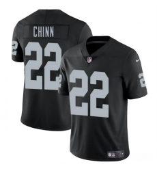 Men's Las Vegas Raiders #22 Jeremy Chinn Black 2025 Vapor Football Stitched Jersey