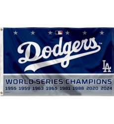 2Pcs WinCraft Los Angeles Dodgers 8 Time World Champions Series 3x5 Flag