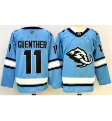 Men's Utah Mammoth #11 Dylan Guenther Blue 2025 Stitched Jersey