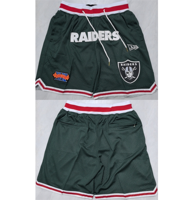 Men's Las Vegas Raiders Black Shorts (Run Small)