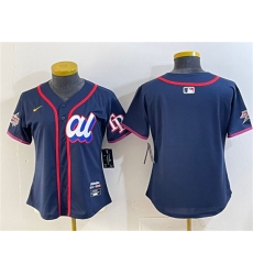 Women's American League Tampa Bay Rays Blank Navy 2025 All-Star Edition Limited Stitched Baseball Jersey(Run Small)