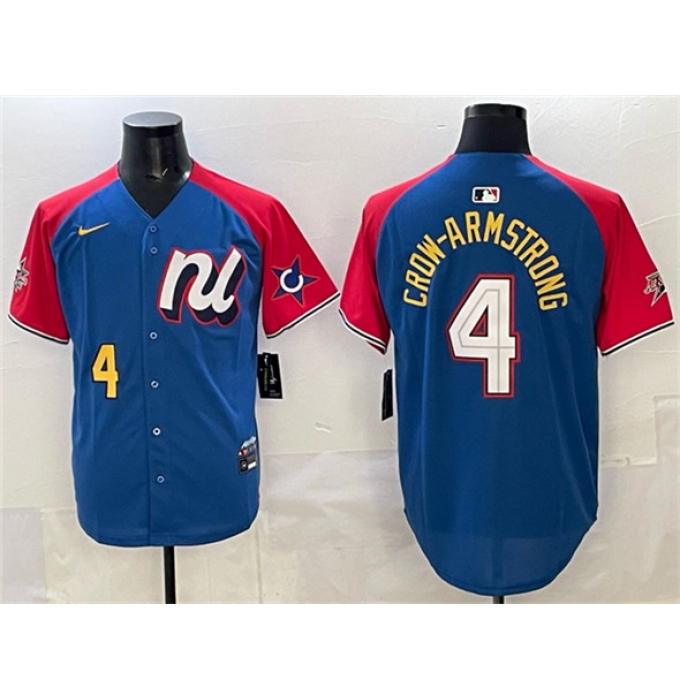 Men's National League #4 Pete Crow-Armstrong Blue Red Alternate 2025 All-Star Edition Limited Stitched Baseball Jersey
