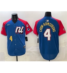Men's National League #4 Pete Crow-Armstrong Blue Red Alternate 2025 All-Star With Edition Limited Stitched Baseball Jersey
