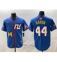 Men's National League #44 Hank Aaron Blue 2025 All-Star Edition Limited Stitched Baseball Jersey